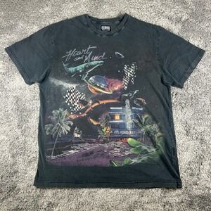 Billionaire Boys Club Shirt Mens L Black Oversized Heart and Mind Space Hotel
